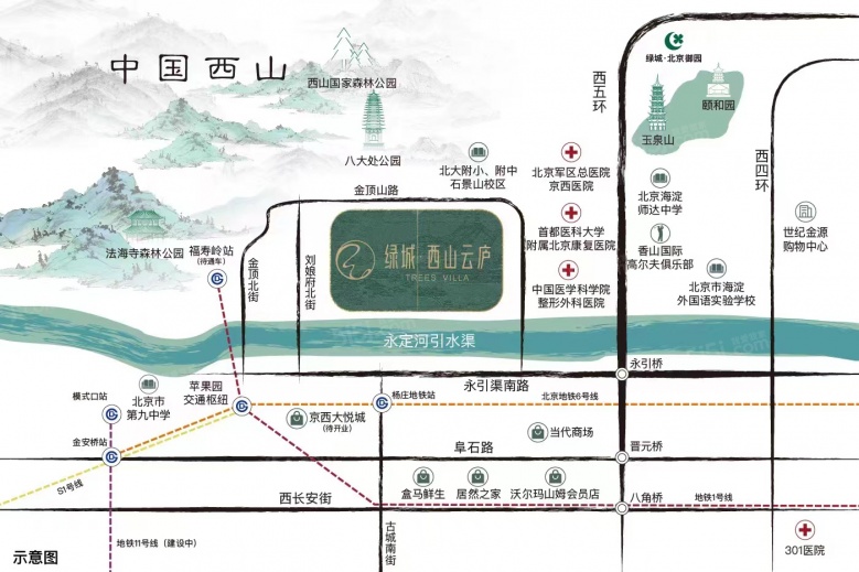 绿城西山云庐区位图