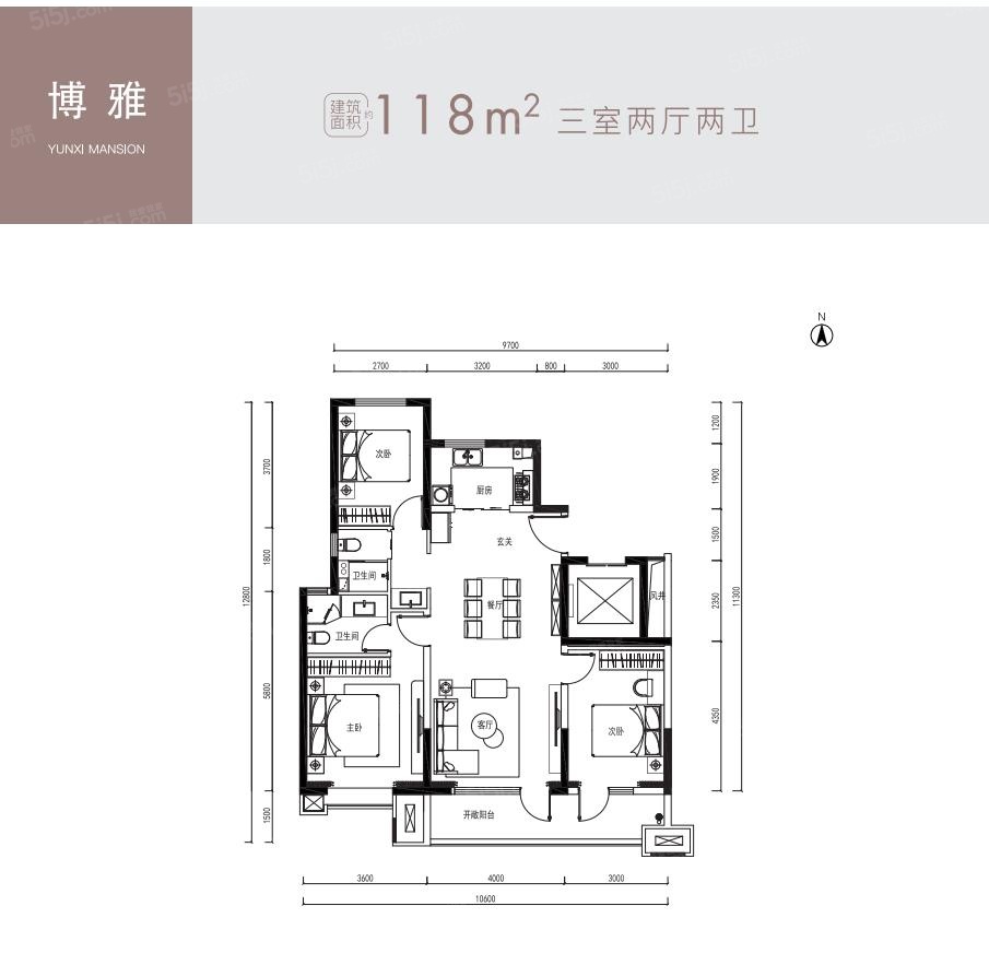 建投·雲熙府3室2厅2卫