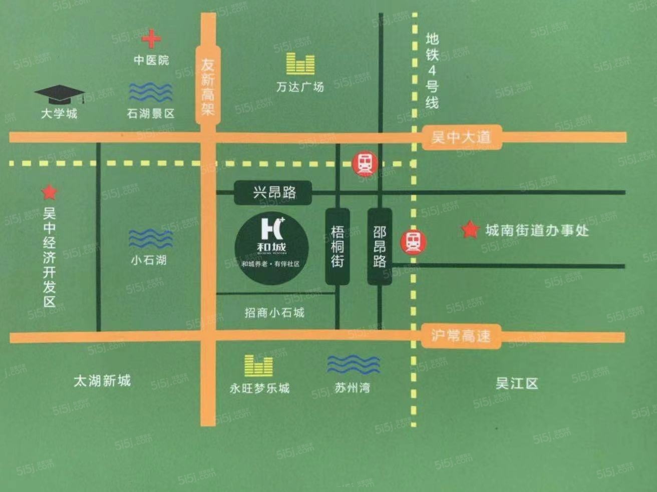 和城养老有伴社区区位图