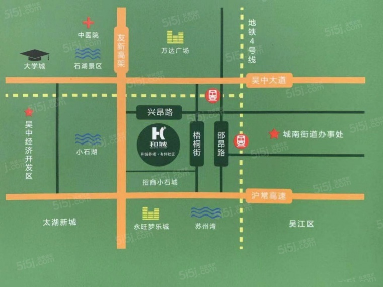 和城养老有伴社区区位图
