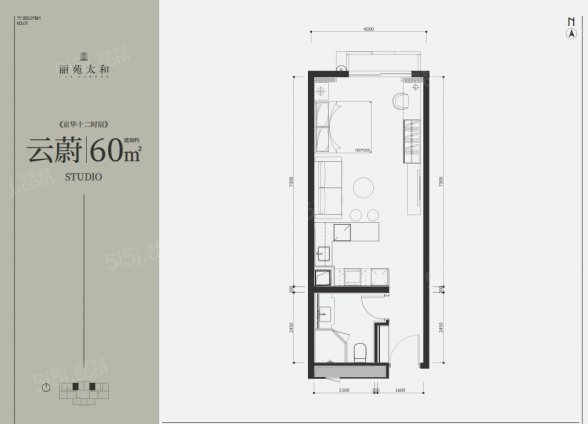 1室1厅1卫户型详情