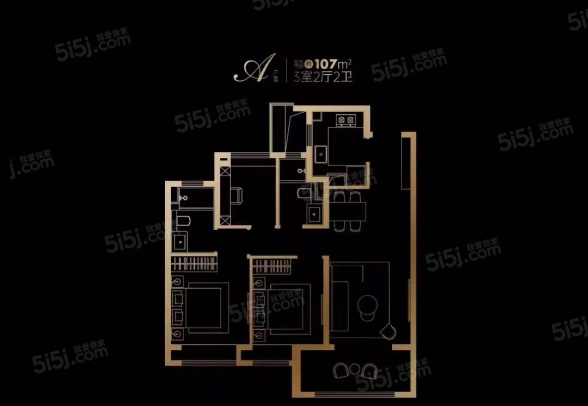 3室2厅2卫户型详情