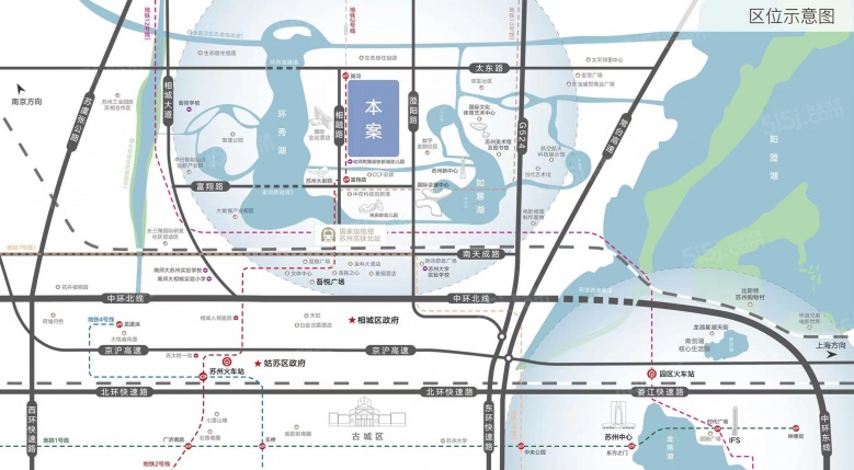 环秀湖花园区位图