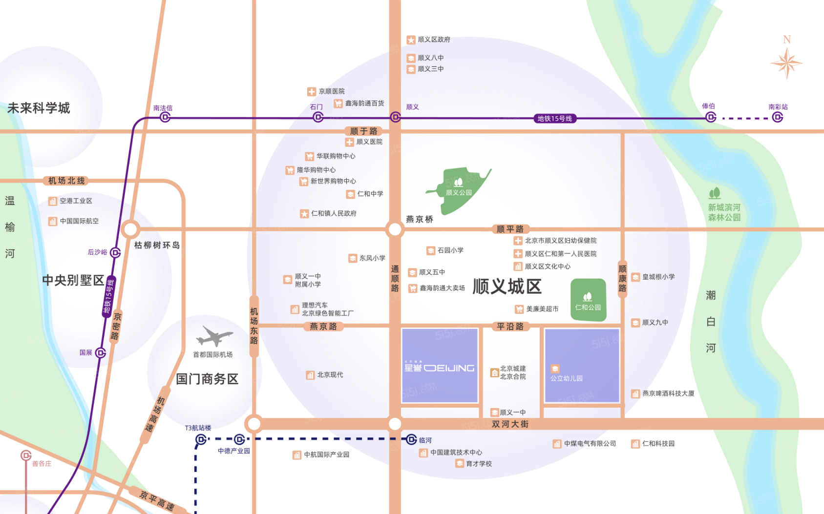 北京城建星誉BEIJING区位图
