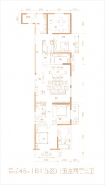 5室2厅3卫户型图
