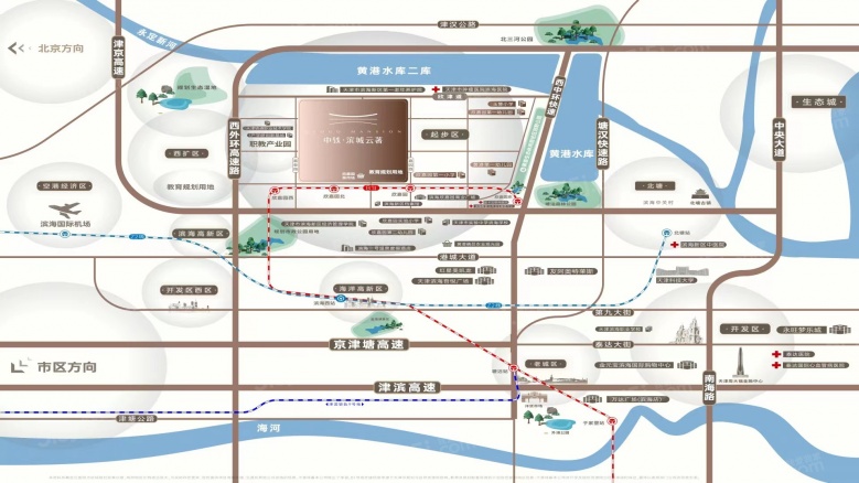 中铁滨城云著区位图