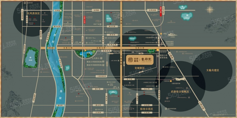 交控置地龙锦院区位图