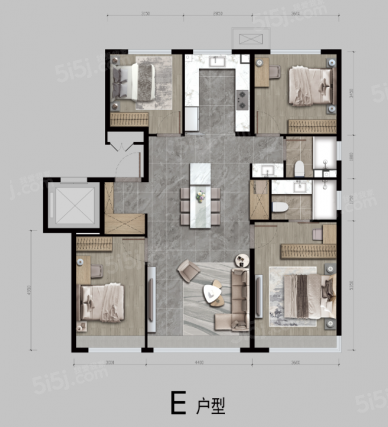 4室2厅2卫户型详情