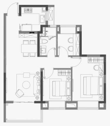 3室2厅1卫户型详情