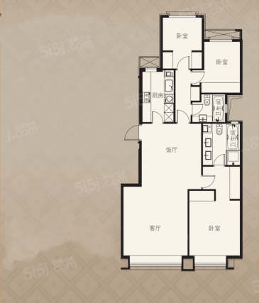 3室2厅2卫户型详情