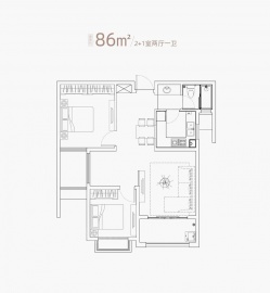 星叶瑜憬湾2室2厅1卫