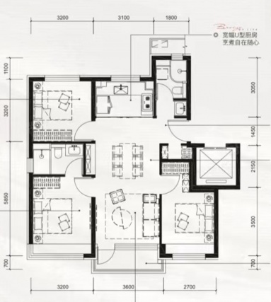 3室2厅2卫户型详情