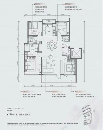 4室2厅2卫户型详情