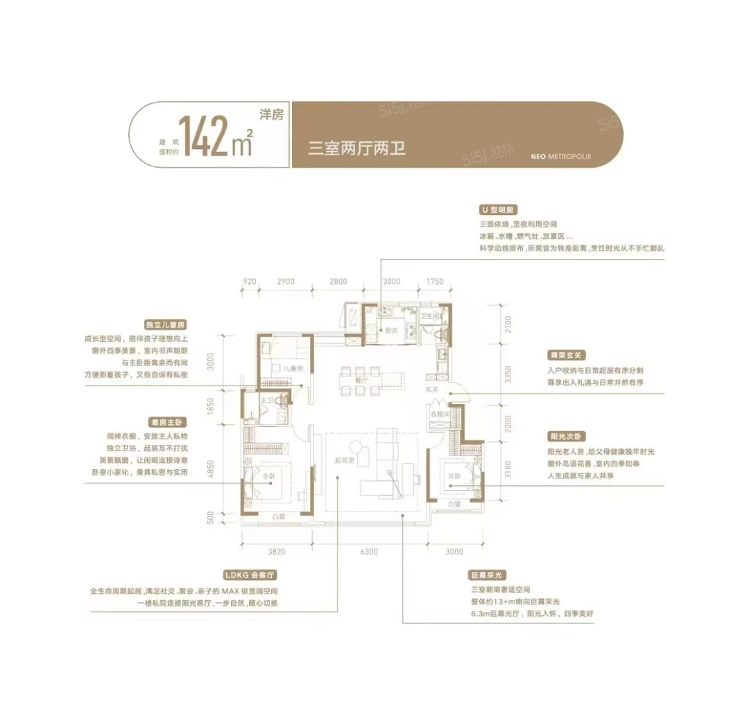 远洋未来城3室2厅2卫