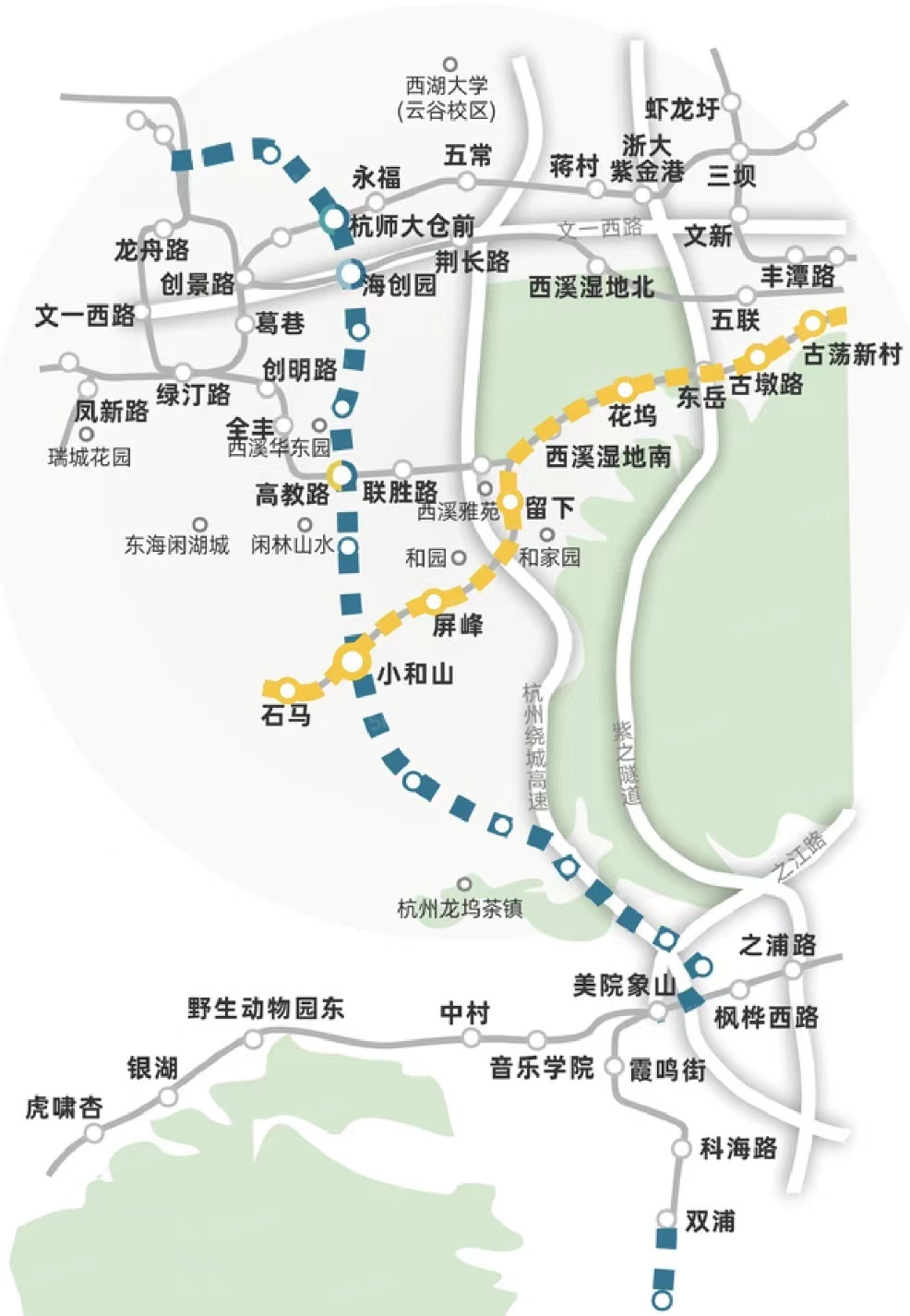 杭铁和映云筑区位图