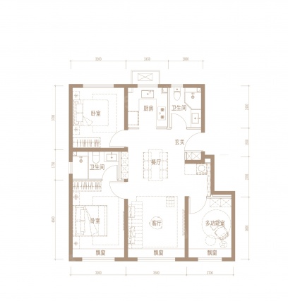 3室2厅2卫户型详情