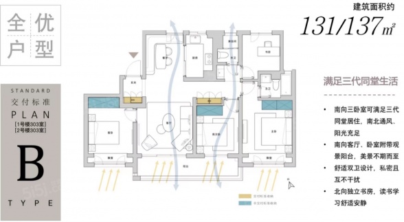 4室2厅2卫户型详情
