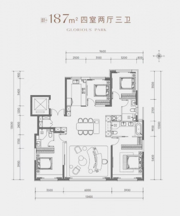 4室2厅2卫户型详情