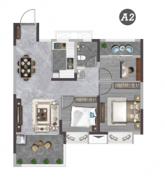 3室2厅1卫户型图