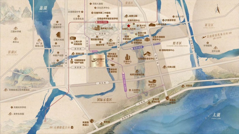 无锡星河湾区位图