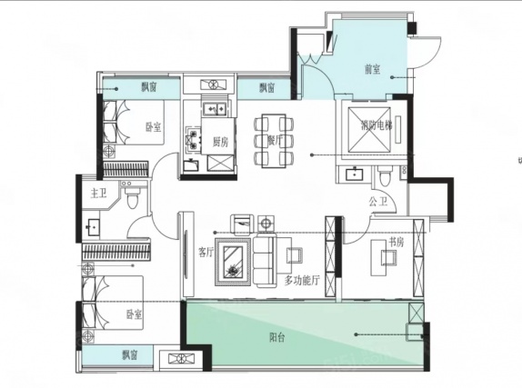 3室2厅2卫户型详情