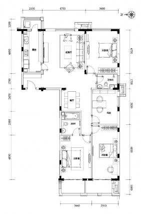4室2厅2卫户型详情