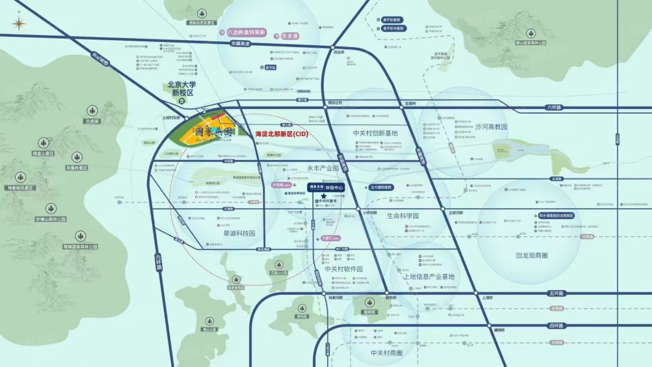 北京城建国誉燕园区位图