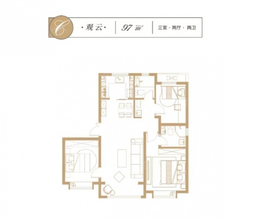 3室2厅2卫户型详情