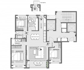 4室2厅2卫户型图