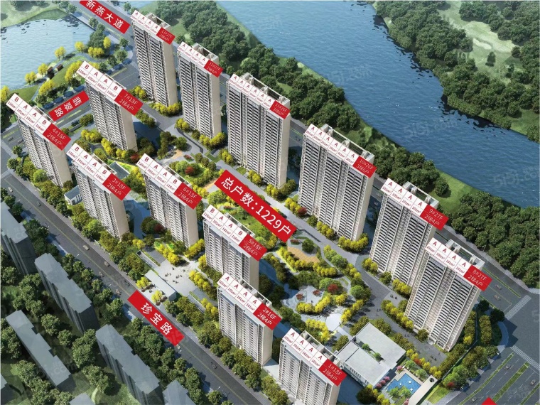 金科湖畔春晓沙盘图