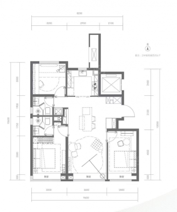 3室2厅2卫户型详情