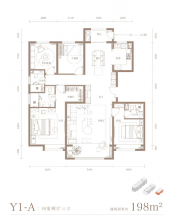 4室2厅3卫户型详情