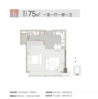 1室1厅1卫户型图