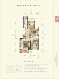 3室2厅1卫户型图
