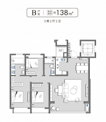 3室2厅2卫户型详情