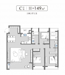 4室2厅2卫户型图