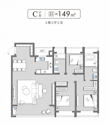 4室2厅2卫户型详情