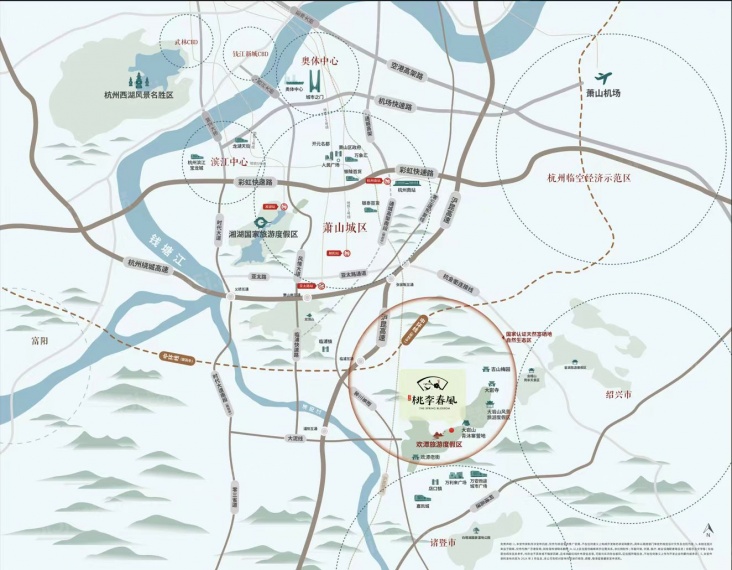 桃李春风（熙璟观云院）区位图