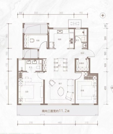 3室2厅2卫户型详情