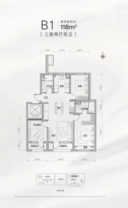 3室2厅2卫户型详情