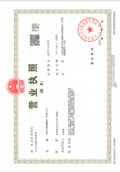 中海镜映南开开发商营业执照