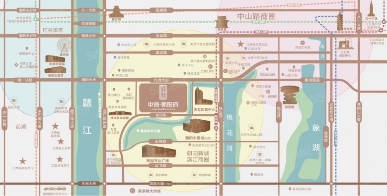 中海朝阳府区位图