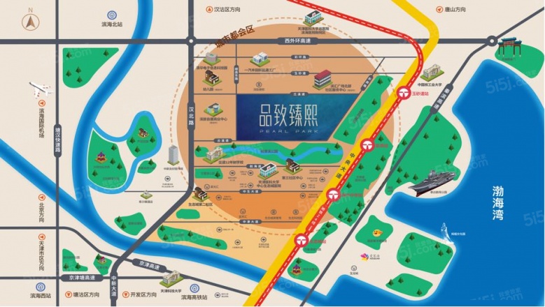 品致鸿熙区位图