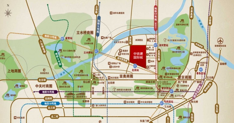 中铁建国际城区位图
