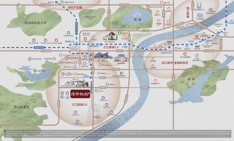 建杭璞御栖湖府区位图