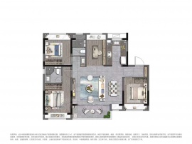 3室2厅2卫户型图