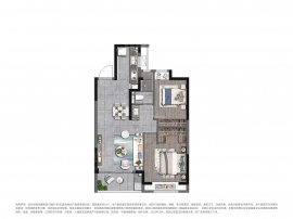 2室2厅1卫户型图