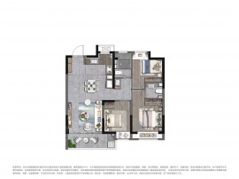 3室2厅2卫户型图