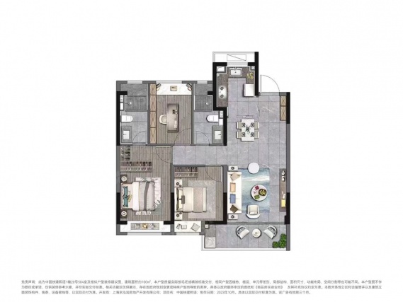 3室2厅2卫户型详情
