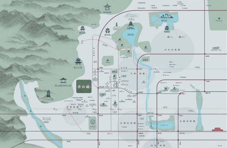 香山樾区位图